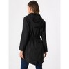 INSPIRE CHIC Women's Lightweight Hooded Raincoat Windbreaker Trench Coat - 3 of 4