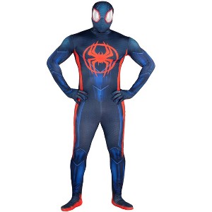 HalloweenCostumes.com Spider-Verse 2 Adult Miles Morales Zentai Suit Costume | Superhero Costumes - 1 of 2