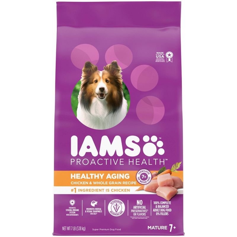IAMS Healthy Aging Adult Dry Dog Food for Mature and Senior Dogs with Real Chicken, 1 of 11