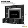 TIRAMISUBEST 92" 4-Piece Modern Entertainment Wall Unit Tempered Glass Door TV Stand Adjustable Shelves Bookshelves All-in-1 Media Console, Black - 3 of 4