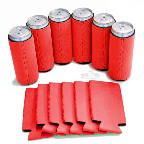 Red Slim Can Cooler