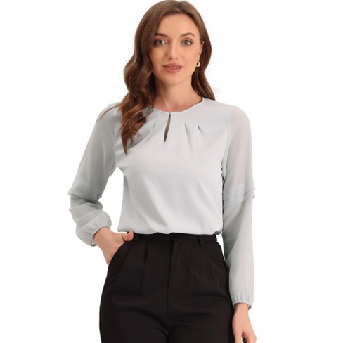 Grey 2024 chiffon shirt