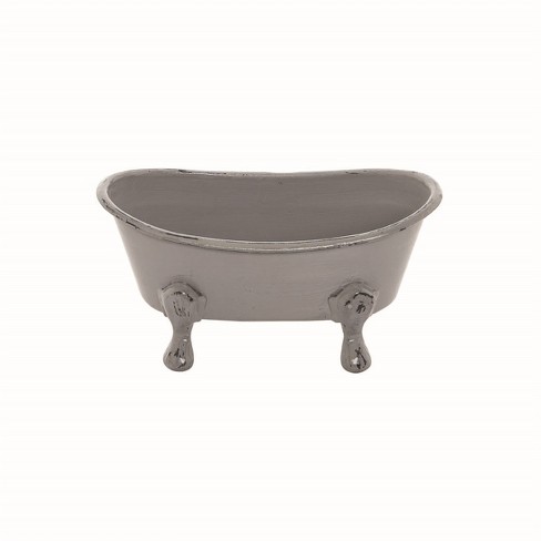 Glazed Ceramic Soap Dish Bath Accessory (Flat Back - Adhesive Mount) - Bed  Bath & Beyond - 32877499