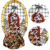 Fine Art Lighting Peacock and Flowers Stained Glass Window Panel, Multi Colors - 3 of 4