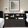 Nasitip Wood Dresser with Adjustable Shelves, Modern Chests of 4 Drawers with Open Storage, TV Stand for Living Room, Hallway, Bedroom - 4 of 4