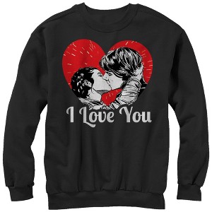 Men's Star Wars Han and Leia I Love You Heart Sweatshirt - 1 of 3