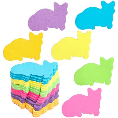 18-Pack Small Cat Shapes Sticky Notes, Cute Self-stick Memo Note Pads, 6 Neon Colors