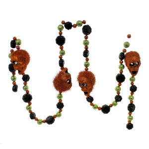 72.0 Inch Spooky Skeleton Garland Halloween Black Pumpkins Tree Garlands - 1 of 3