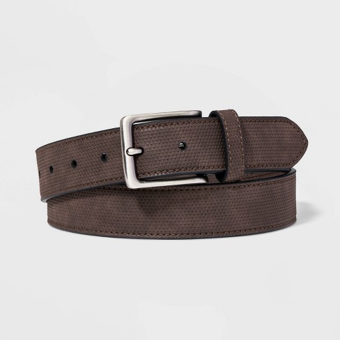 Horseshoe buckle brown 35 mm leather belt - Luxury Belts