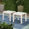 Cape Coral 2pk Aluminum Patio Side Table White - Christopher Knight Home: Frosted Glass, Weather-Resistant - 2 of 4