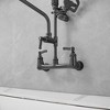 BWE Commercial Restaurant Pull Down 2-Handle Wall Mount Pre-Rinse Spray Utility Kitchen Faucet - 3 of 4