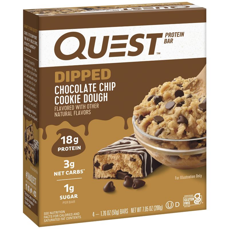 Quest Nutrition Protein Bars - Dipped Chocolate Chip Cookie Dough, 3 of 9