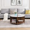 NicBex Modular 4-Piece Round Coffee Table Set,Detachable Nesting Tables, Modern Multifunctional End Table Sofa Side Table for Living Room - 3 of 4