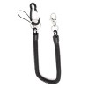 Unique Bargains Carabiner Hook Stretchy Coil Keyring Strap w Lobster Clasp Black - 3 of 4