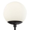 Possini Euro Design Oso Mid Century Modern Wall Light Sconce Black Hardwire 17 3/4" High 2-Light Fixture Opal Glass for Bedroom Bathroom Vanity House - 3 of 4