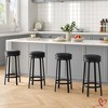 30'' Set of 2/4 Swivel Bar Stools Set with Footrest Counter Height Bar Stools with PU Leather Upholstered - 3 of 4