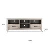 HomeRoots 70" Gray Wood Enclosed and Open Storage TV Stand - 3 of 4