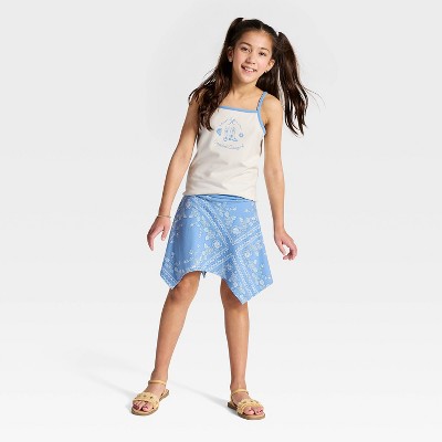 Детские Cat & Jack Girls' Cowgirl Graphic Tank Top - Cat & Jack™ Cream/Blue M — фото 3