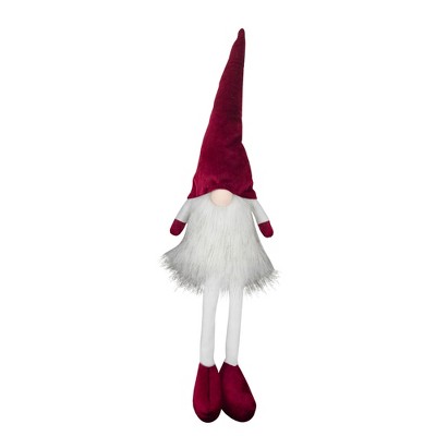 Northlight 21.5" Red and White Lighted Gnome Tabletop Christmas Decoration