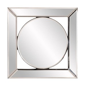 Howard Elliott 12"x12" Lula Square and Round Accent and Wall Mirror: Beveled Edge, Glass Frame, No Assembly Required - 1 of 4