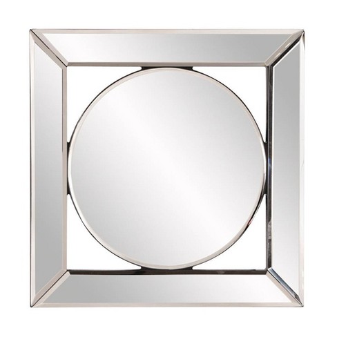 Howard Elliott 12"x12" Lula Square and Round Accent and Wall Mirror: Beveled Edge, Glass Frame, No Assembly Required - image 1 of 4