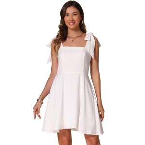 INSPIRE CHIC Women's Sleeveless Smocked Square Neck Tank Casual Dress - 1 of 4