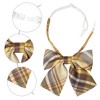 INSPIRE CHIC Women's Plaid Uniform Pre-tied Knot Cute Stylish Colorful Bow Ties - 3 of 4
