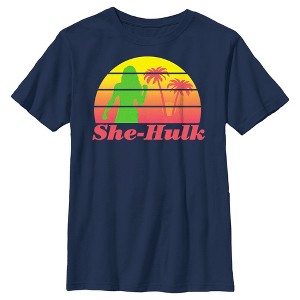 Boy's She-Hulk: Attorney at Law Sunset Green Hero T-Shirt - 1 of 4