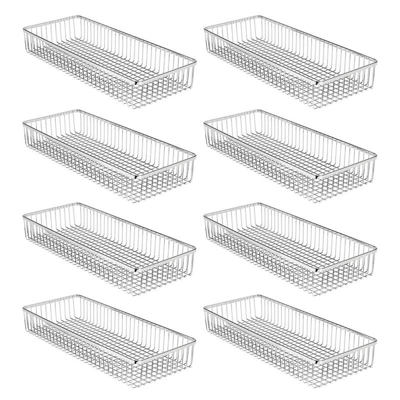 mDesign Metal Office Cabinet Drawer Organizer Tray, 1 of 8