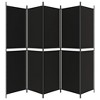 vidaXL 5-Panel Room Divider Black 98.4"x78.7" Fabric - 4 of 4