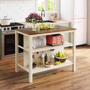 Rustic Storage Kitchen and Dining Cabinets,Buffet Sideboard Cabinet Credenza Cabinet with Sturdy Wooden Legs,Living Room,Kitchen-Tanpinhause - 1 of 4