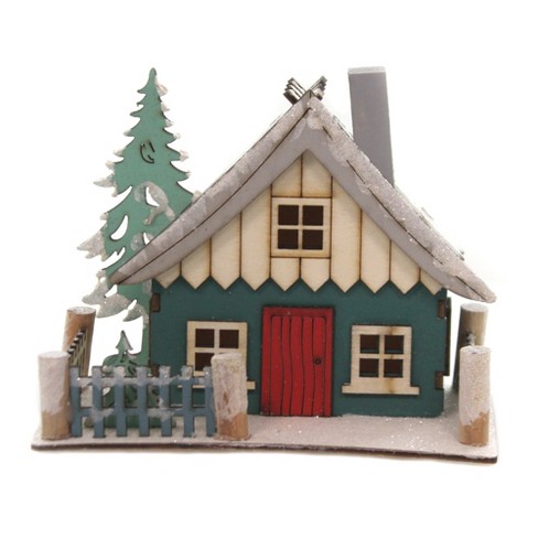 Holiday Ornaments 4 75 Swiss Chalet Winter Resort Home Target