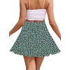 Women's High Waist Boho Chiffon Mini Skirt - Summer Flowy Tiered Pleated A-Line - 4 of 4