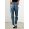 Slickblue Women's Destroyed Mom Fit Jeans, High Waist, Stretch Denim, Zipper Closure, Size 27/5-29/9, Blue - 3 of 4
