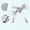 Infans Baby Folding Convertible High Chair w/Wheel Tray Adjustable Height Recline Grey - 3 of 4