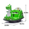 12V 2WD Kids Ride On Bumper Car Toys, Electric Dinosaur Bumper Car W/2.4G Remote, Spray With Light, 360° Spin, Safety Anti-Collision Strip, Music - 3 of 4