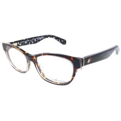 Kate Spade  S3P Womens Rectangle Eyeglasses Dark Havana 50mm