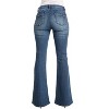 Poetic Justice Women's Curvy Fit Blue Stretch Denim Midrise 20" Flare Jeans - 2 of 4