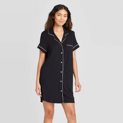 short sleeve button down nightgown