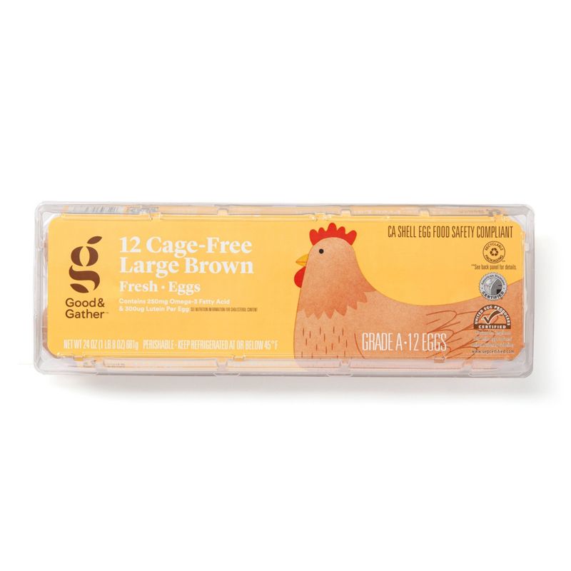 Cage-Free Grade A Large Brown Eggs - 12ct - Good &#38; Gather&#8482;, 4 of 5