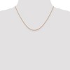 Black Bow Jewelry 1.1mm, 14k Rose Gold, Diamond Cut Solid Ropa Chain Necklace - 2 of 4
