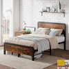Garvee Bed Frame with Wood Headboard and Footboard, Heavy Duty Metal Platform with Rounded Corners, 12.6" Under-Bed Storage,No Box Spring Needed - 3 of 4