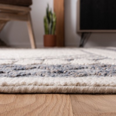 Handmade Red Wool Reversible Rectangular Area Rug