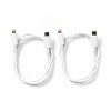 3' Lightning to USB-C 2pk Charging Cable - dealworthy™ White - 2 of 3