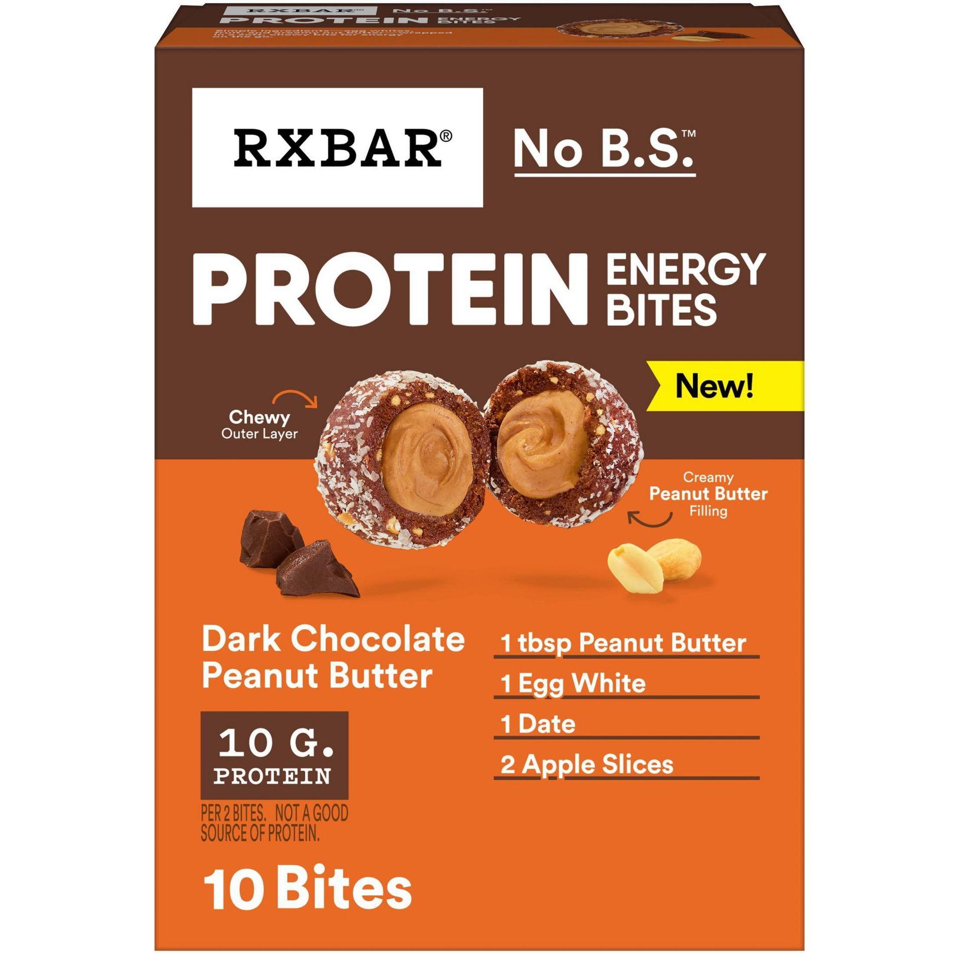 RXBAR Protein Bars Energy Bites Chocolate Peanut Butter - 8.8oz/5ct
