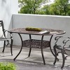 Coolbibila-Aluminum Dining Table, Dining Table Modern, Dining Table Outdoor With Umbrella Holder - image 2 of 4