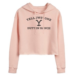 Women's - Yellowstone - Stone Wilde Sinage -Adult Juniors Cropped Pullover Hoodie Cropped Graphic Hoodie - 1 of 4