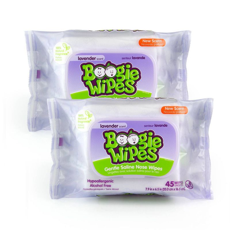 Boogie Wipes Lavender Saline Nose Wipes - 90ct, 4 of 9