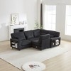 102.75" L-Shaped Modular Sectional Sofa, Modern Corduroy 5-Seater with Storage, Cup Holders & Convertible Design for Living Room, Bedroom, Lounge - 4 of 4