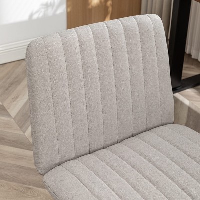 Dolonm 17.5-21.25 in. H Gray Masar Fabric Swivel Adjustable Height Office Chair, Ergonomic Dining Chair, Task Chair for Home & Office